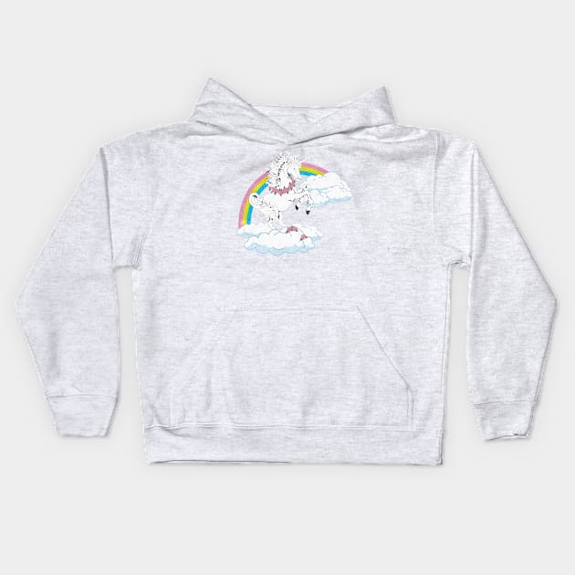 80's Retro Unicorn Kids Hoodie by Wooly Bear Designs